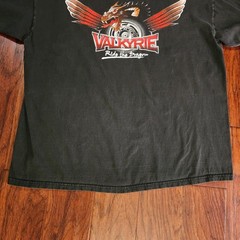 Vintage Valkyrie Ride The Dragon Motorcycle Shirt Men’s 2XL XXL Black 2000’s