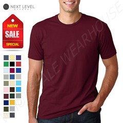 NEW Next Level 100% Cotton Men’s Premium Fitted Crew Neck XS-XL T-Shirt R-3600