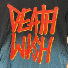 Deathwish Skateboards T Shirt Size XL Deathstack Blue To Navy Blue VERY RARE Y2K