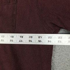 Riggs Workwear By Wrangler Shirt Mens Large Maroon Henley Pocket Workwear