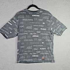 Jordan Mens Flight Club Tee S Gray All Over Print Jumpman Official Member 23