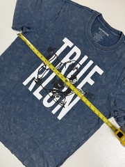 True Religion Buddha Men’s XL T Shirt Blue Mineral Wash Distressed Short Sleeve