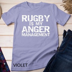 Funny Rugby Quote Vintage Gift Rugby is My Anger Management Unisex T-shirt