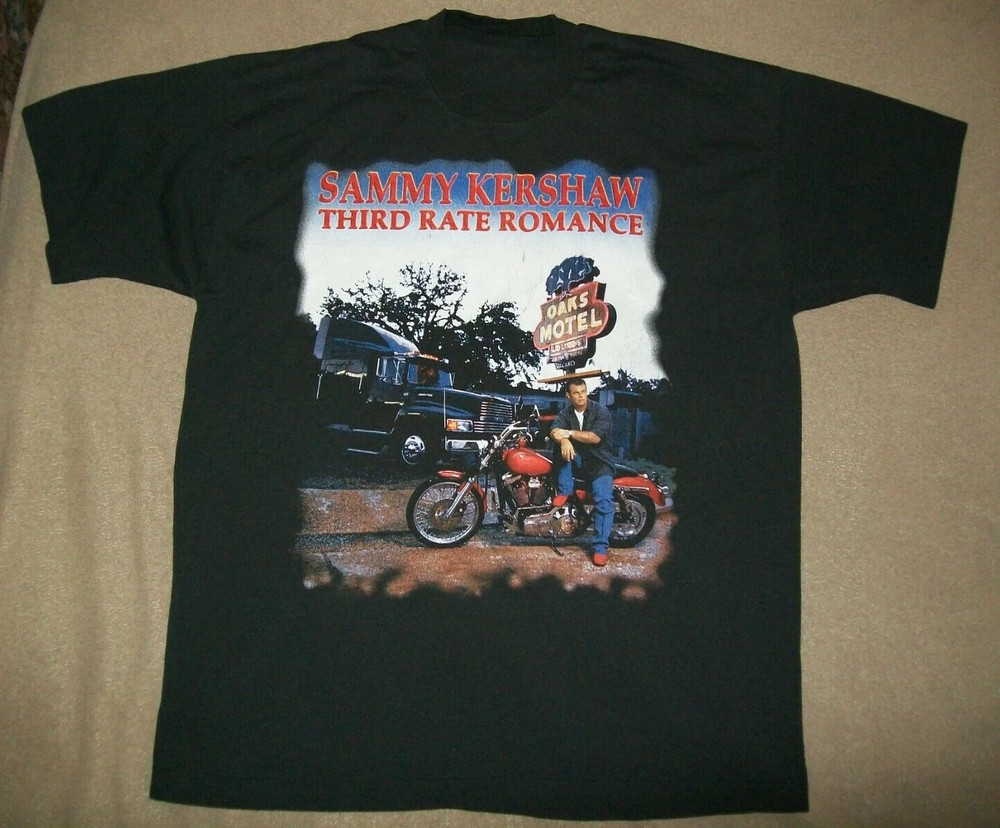 Vtg ThridRate Romance Sammy Kershaw Cotton Black T Men Women Shirt JJ08