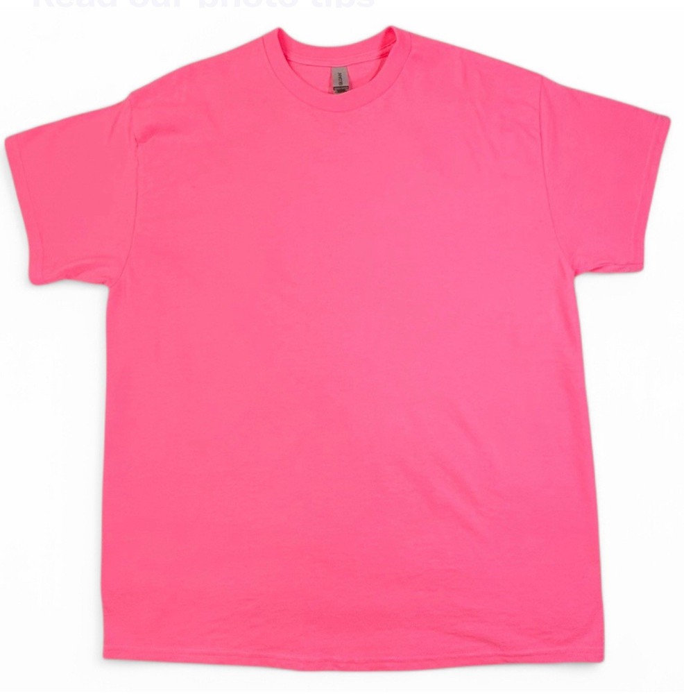NEON PINK PLAIN T-SHIRT, SIZE XL, CHEST 47 IN, LENGTH 32 IN