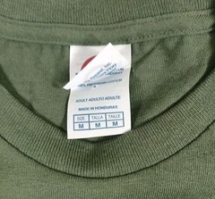 US ARMY Mens Shirt Medium Short Sleeve USA Spell Out Veteran Logo Green DELTA