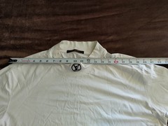 LOUIS VUITTON WHITE HIGH NECK / COWL NECK EMBROIDERED MONOGRAM T-SHIRT MEDIUM