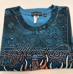 Affliction Black Label Poison Revenge Tee Shirt Size 3XL Corsair Blue Reactive