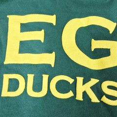 Vintage Spirit Jersey Oregon Ducks T Shirt XL Green Made In USA Oversized V Neck