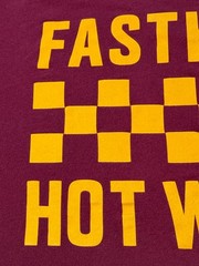 FASTHOUSE – Men’s Short Sleeve L – LARGE – Burgundy – FAST HOUSE F/H Hot Wheels