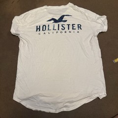 Hollister Must-Have Collection Men’s Curved Hem Logo Crew Tee White L