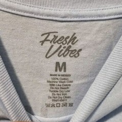 Fresh Vibes Venice T Shirt Med Light Blue Sunset Beach Short Sleeve Casual Nwot