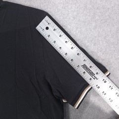 Hugo Boss Thompson Signature Cuff Black Cotton Crew Casual Shirt Mens 2XL (XL)