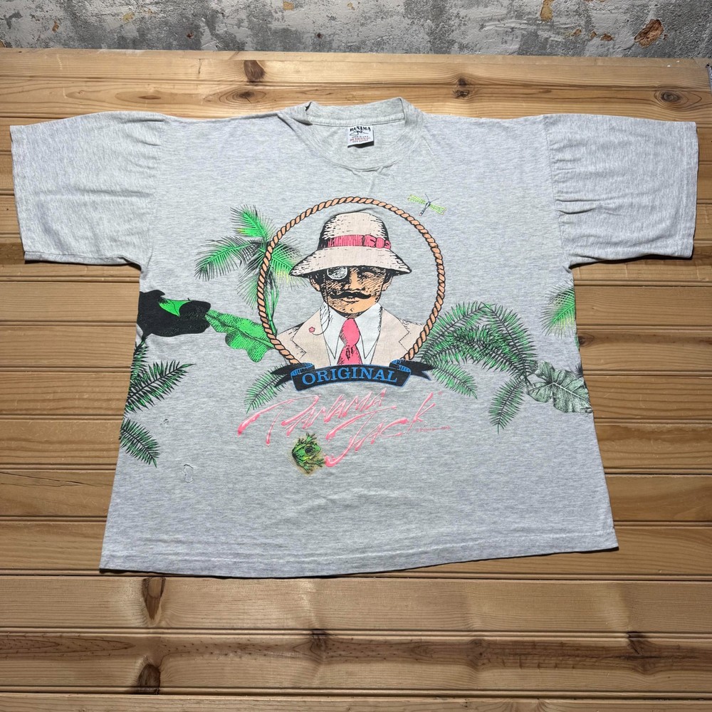 Vintage 80s Panama Jack Original Character Tropical Graphic T-Shirt USA One Size