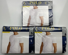 Polo Ralph Lauren Classic Fit Multicolor Cotton Crew 3 Pack T-Shirts Size Large
