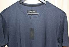 Rag & Bone Classic Slub Jersey Lightweight Navy Blue (Not Black) Men Med T-Shirt