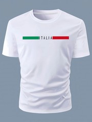 Mens Italia Flag T-Shirt Italy Pride Italian Graphic Tee