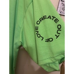 COOL Creative End Racism Graphic T-Shirt Mens XXL Bright Green NWT Oversized Tee