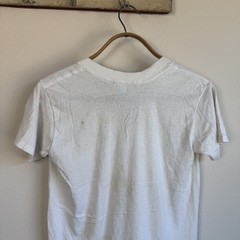 1980s Anthony 50/50 Paper Thin V-Neck White T-Shirt Large