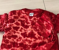 Tie Dye Crystal Wash T-Shirt Red
