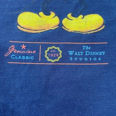 Vtg Disney Genuine Mickey Mouse Sz XL Blue Graphic Double Sided Unisex