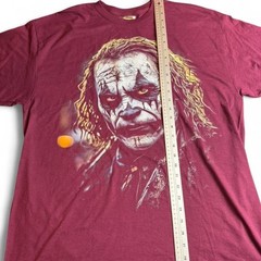 Dynasty Threads Joker Graphic T-Shirt Maroon XL Unisex DC Comics Movie Tee