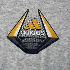Adidas Vintage 2000’s Boys Teens Medium T-Shirt Gray Grey LS Adidas Graphic