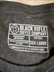 Black Rifle Coffee Mostly Peaceful T Shirt Mens Size XXXL Black New America