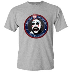 Captain Spaulding For President Logo Men’s Grey T-Shirt Size S-5XL