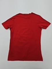 Calvin Klein Men’s T-Shirt Red Logo Slim Fit Size S Basic Crew Neck