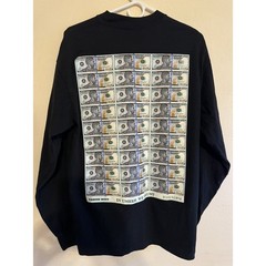 Usher Ushbucks Long Sleeve Shirt Mens M Black Thick Front Back Money Graphic