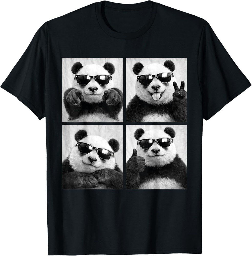 Cool Panda with Sunglasses PhotoBooth Funny Giant Panda Bear unisex T-Shirt