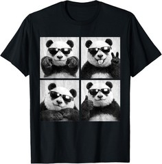 Cool Panda with Sunglasses PhotoBooth Funny Giant Panda Bear unisex T-Shirt