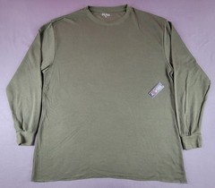 Galaxy Men’s 5XL Green Waffle Thermal T-shirt Long Sleeve Cotton/Polyester