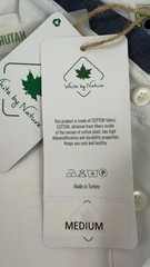 White by Nature Men 100% Cotton Short Sleeve High Neck T-Shirt White Size M NWT
