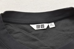 UNIQLO U AIRism Oversized Crewneck T-Shirt Men 3XL Black Short Sleeve Tee