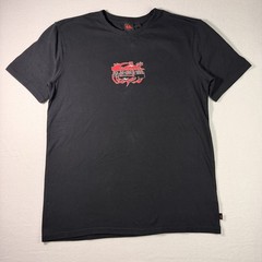 NWT Quiksilver Stranger Things Tee Mens Large Black Graphic Surf Skate Shirt