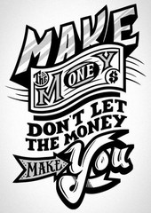 Unisex “Make the Money” graphic T‑shirt Print on back Size Large