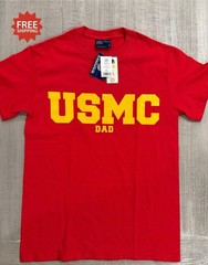 UNITED STATES MARINE CORPS – “USMC DAD” – Red T-Shirt – Sz S / SMALL – NWT