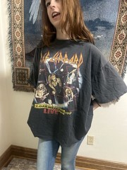 Def Leppard Double-Sided Graphic Print Gray Crew Neck Short Sleeve T-Shirt XL
