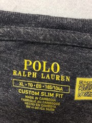 Polo Ralph Lauren Shirt Mens XL Black Custom Slim Fit Crewneck Classic Logo Tee