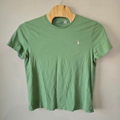 Polo Ralph Lauren Mens XL Custom Slim Fit Green T-Shirt Pink Pony Logo Cotton