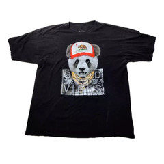 Drill Clothing T Shirt Mens XL Black White Good Panda Vibes Streetwear Rare Used