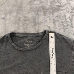 J.Crew Shirt Mens Medium Gray Garment Dyed Pocket Tee Made USA Cotton Basic