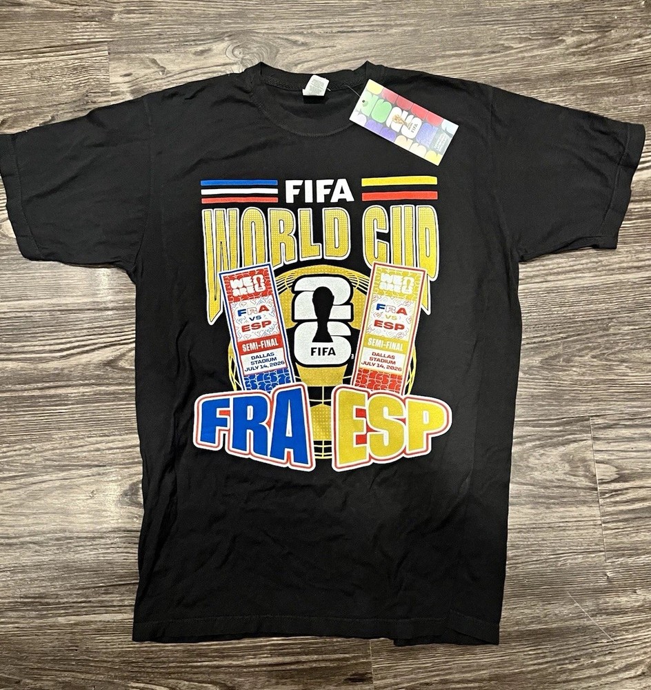 FIFA World Cup 2026 France vs Spain July 14 Matchup Official Shirt Medium NWT