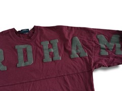 Vintage Spirit Jersey Fordham University Large Burgundy Gray Puff Print T-Shirt
