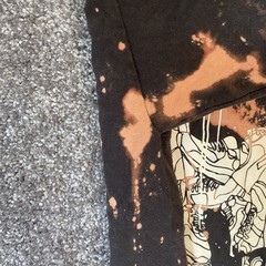 Vintage T-Shirt Skeleton Mens Medium Skull Sneakerhead Bleached Tie-Dye Grunge