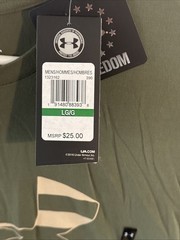 Under Armour Men’s UA Freedom Flag T-Shirt – Size Large – Olive Green Fast Ship