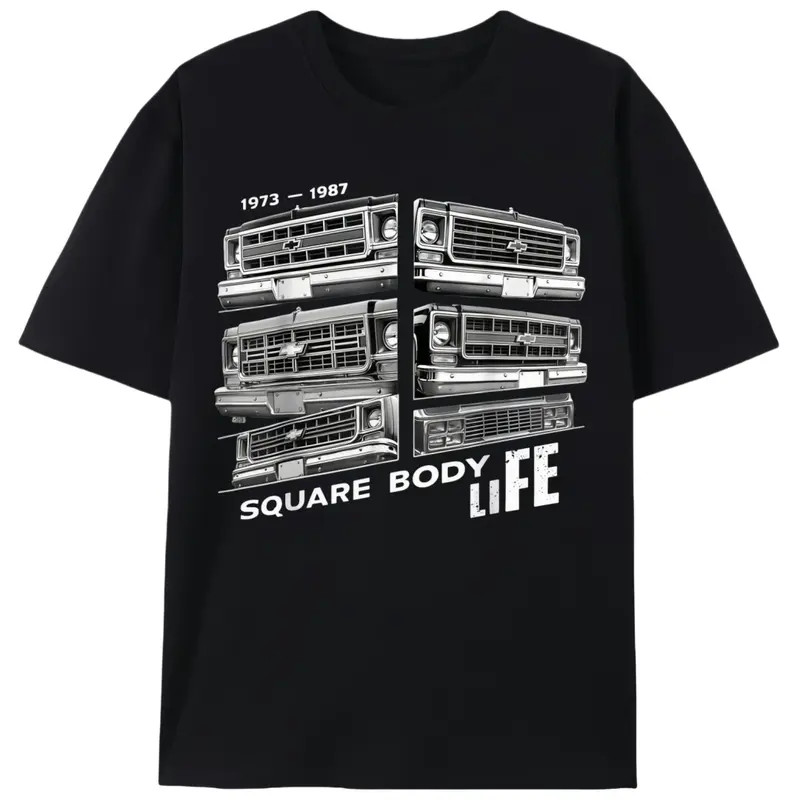 Square Body Truck Shirt Chevy 1973-1987 Classic Pickup Graphic Tee
