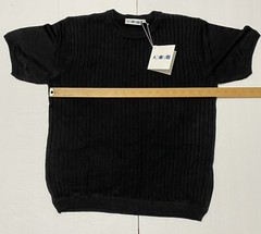 Y2K Adonis 100% Rayon Black Medium Stretch Heavy Adult Shirt SEE MEASUREMENTS